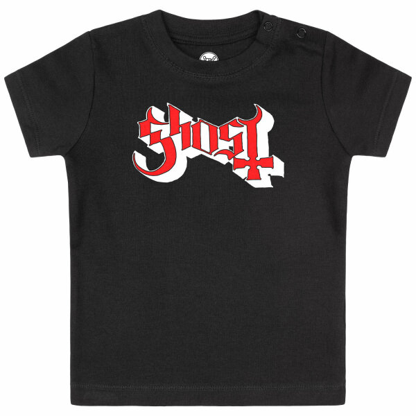 Ghost (Logo) - Baby t-shirt, black, red/white, 80/86