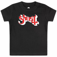 Ghost (Logo) - Baby T-Shirt - schwarz - rot/weiß -...