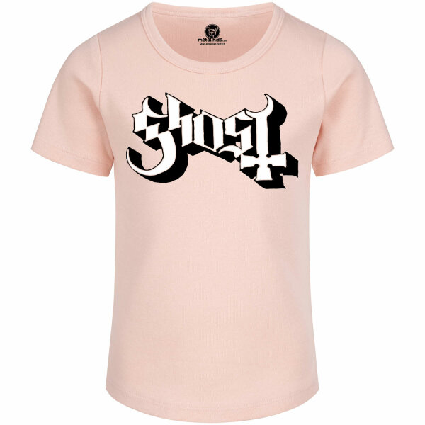 Ghost (Logo) - Girly shirt, pale pink, black/white, 104