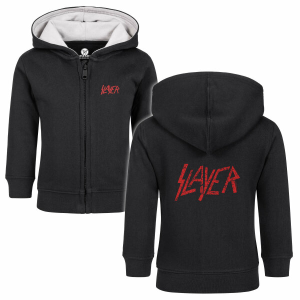 Slayer (Logo) - Baby Kapuzenjacke, schwarz, rot, 56/62