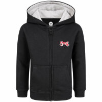 Ghost (Logo) - Kids zip-hoody, black, red/white, 104