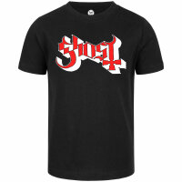 Ghost (Logo) - Kinder T-Shirt - schwarz - rot/weiß...