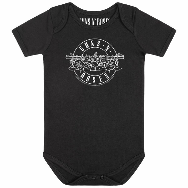 Guns n Roses (Bullet - outline) - Baby bodysuit, black, white, 68/74