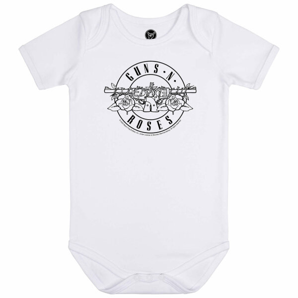 Guns n Roses (Bullet - outline) - Baby bodysuit, white, black, 68/74