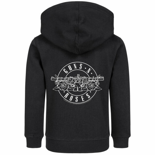 Guns n Roses (Bullet - outline) - Kids zip-hoody, black, white, 116