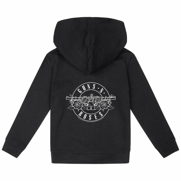 Guns n Roses (Bullet - outline) - Kids zip-hoody, black, white, 116