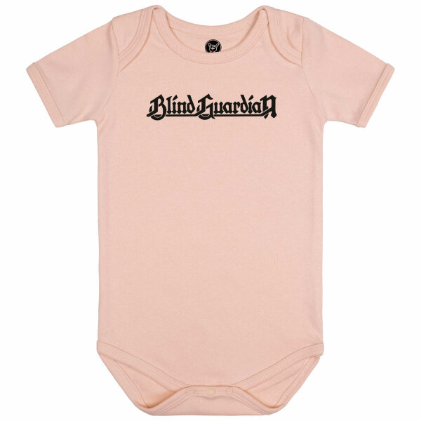 Blind Guardian (Logo) - Baby bodysuit, pale pink, black, 56/62