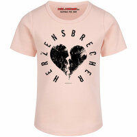 Herzensbrecher - Girly shirt, pale pink, black, 152