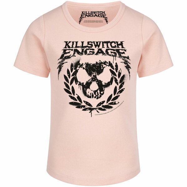 Killswitch Engage (Skull Leaves) - Girly shirt, pale pink, black, 104