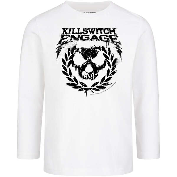 Killswitch Engage (Skull Leaves) - Kinder Longsleeve, weiß, schwarz, 152