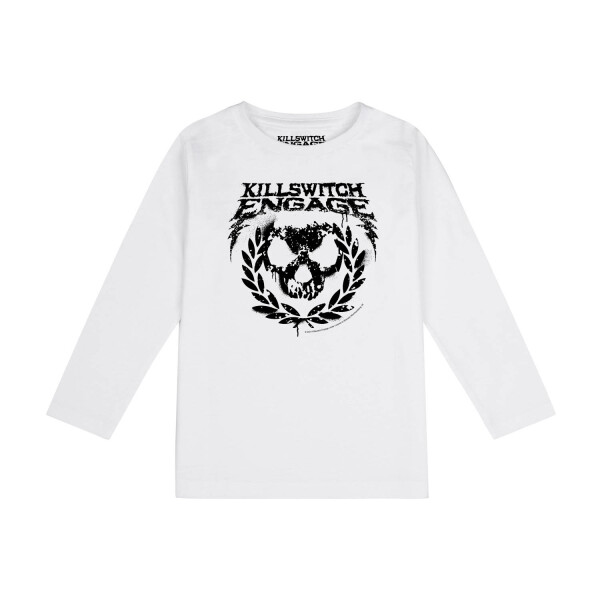 Killswitch Engage (Skull Leaves) - Kinder Longsleeve, weiß, schwarz, 152