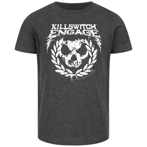 Killswitch Engage (Skull Leaves) - Kinder T-Shirt, charcoal, weiß, 116