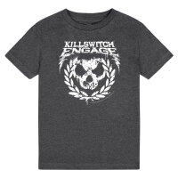 Killswitch Engage (Skull Leaves) - Kinder T-Shirt, charcoal, weiß, 116