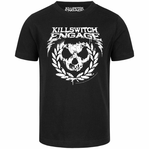 Killswitch Engage (Skull Leaves) - Kinder T-Shirt, schwarz, weiß, 152