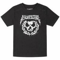 Killswitch Engage (Skull Leaves) - Kinder T-Shirt, schwarz, weiß, 92