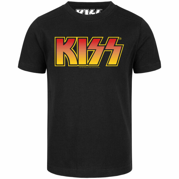 KISS (Logo) - Kinder T-Shirt, schwarz, mehrfarbig, 128