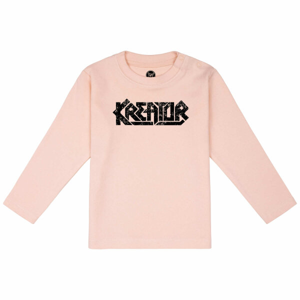 Kreator (Logo) - Baby longsleeve, pale pink, black, 56/62