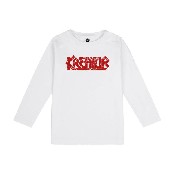 Kreator (Logo) - Kids longsleeve, white, red, 116