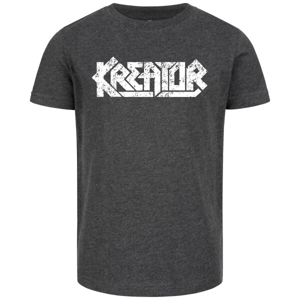 Kreator (Logo) - Kinder T-Shirt, charcoal, weiß, 116