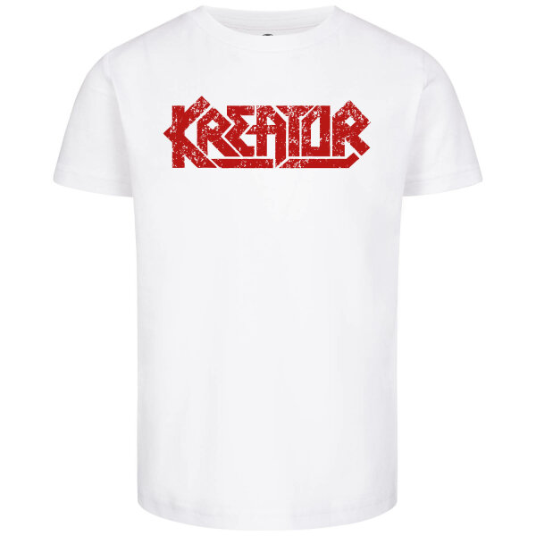 Kreator (Logo) - Kinder T-Shirt, weiß, rot, 104