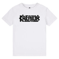 Kreator (Logo) - Kinder T-Shirt, weiß, schwarz, 140