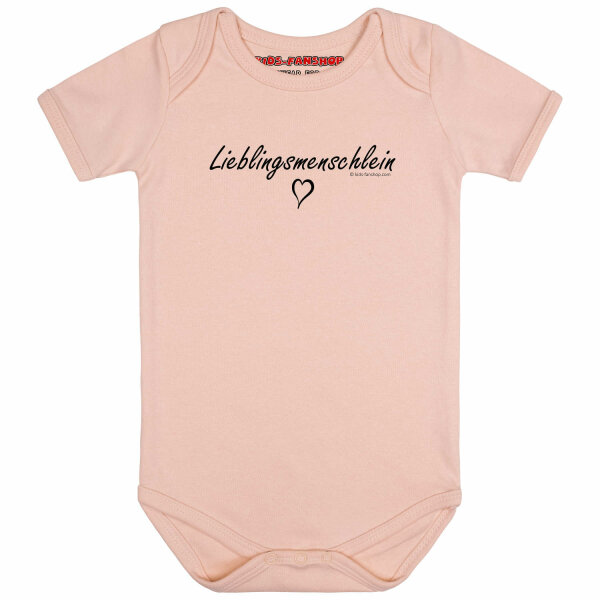 Lieblingsmenschlein - Baby bodysuit, pale pink, black, 56/62