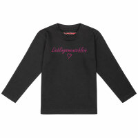 Lieblingsmenschlein - Baby Longsleeve, schwarz, pink, 56/62