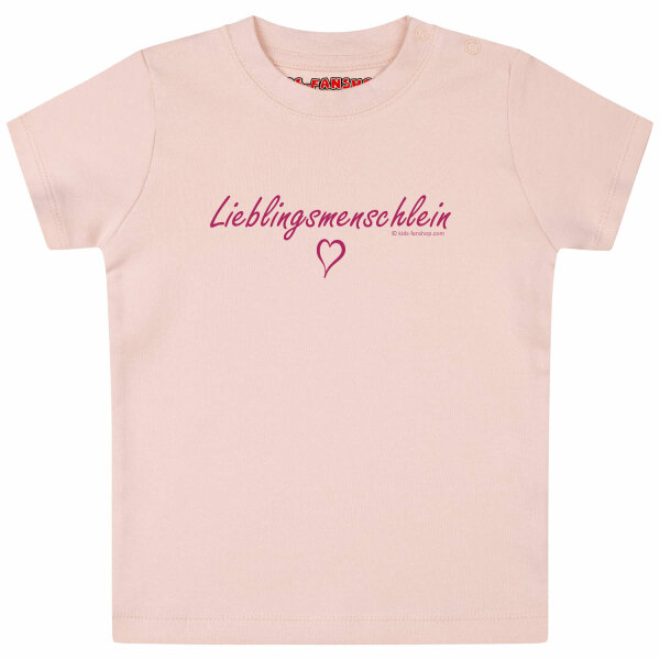 Lieblingsmenschlein - Baby t-shirt, pale pink, pink, 56/62