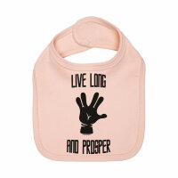 Live Long and Prosper - Baby Lätzchen, hellrosa, schwarz, one size