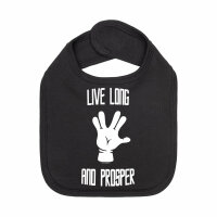 Live Long and Prosper - Baby bib - black - white - one size