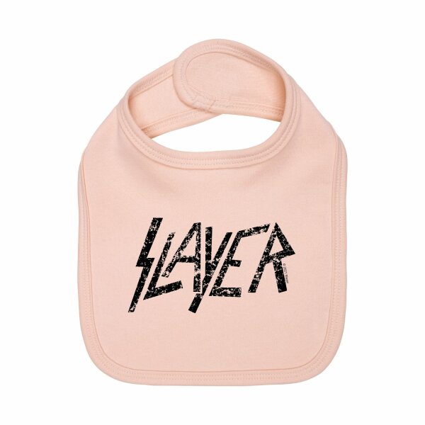 Slayer (Logo) - Baby bib, pale pink, black, one size