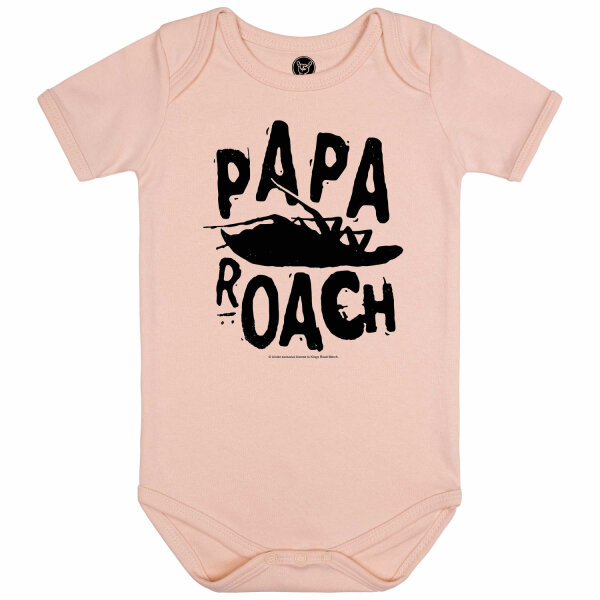 Papa Roach (Logo/Roach) - Baby Body, hellrosa, schwarz, 80/86