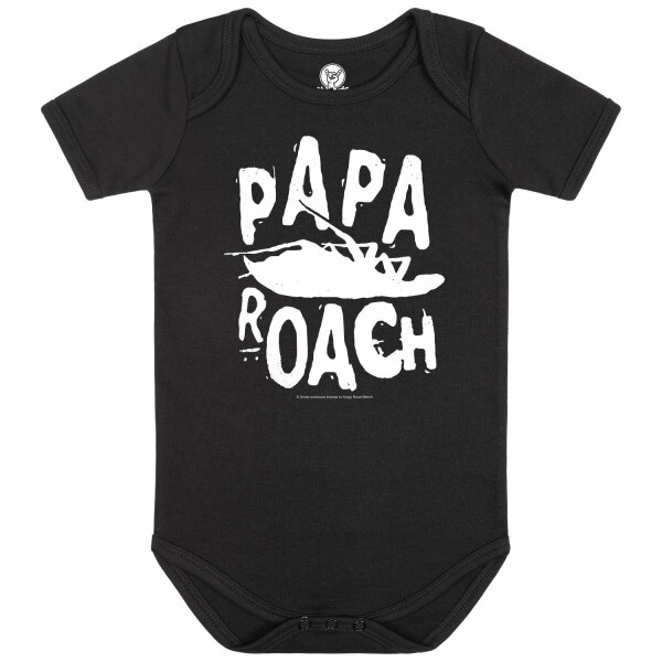 Papa Roach (Logo/Roach) - Baby bodysuit, black, white, 56/62