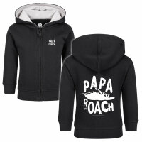 Papa Roach (Logo/Roach) - Baby Kapuzenjacke, schwarz, weiß, 56/62