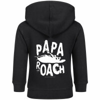 Papa Roach (Logo/Roach) - Baby Kapuzenjacke, schwarz, weiß, 56/62