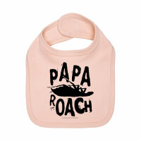 Papa Roach (Logo/Roach) - Baby bib, pale pink, black, one size