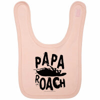 Papa Roach (Logo/Roach) - Baby bib, pale pink, black, one size