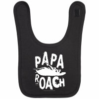 Papa Roach (Logo/Roach) - Baby Lätzchen, schwarz, weiß, one size