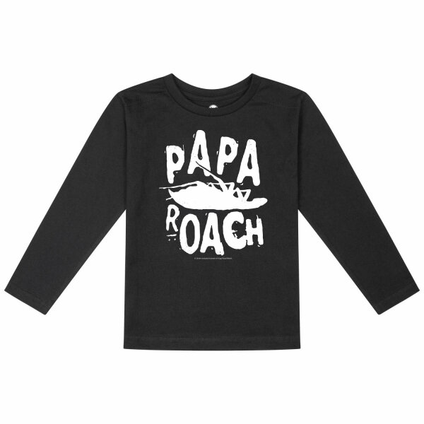 Papa Roach (Logo/Roach) - Kids longsleeve, black, white, 116