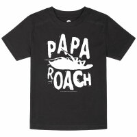 Papa Roach (Logo/Roach) - Kinder T-Shirt, schwarz, weiß, 116