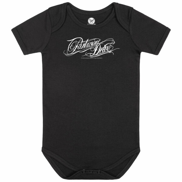 Parkway Drive (Logo) - Baby bodysuit, black, white, 80/86