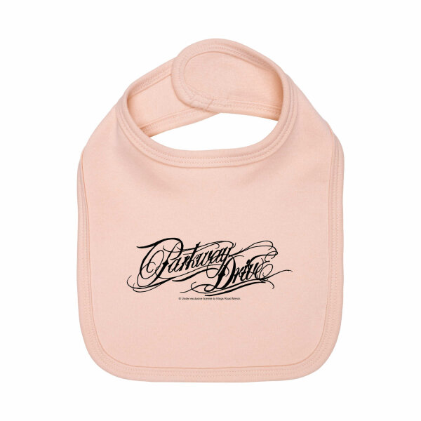 Parkway Drive (Logo) - Baby bib, pale pink, black, one size