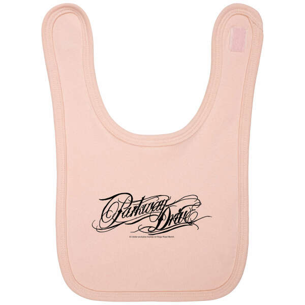 Parkway Drive (Logo) - Baby bib, pale pink, black, one size