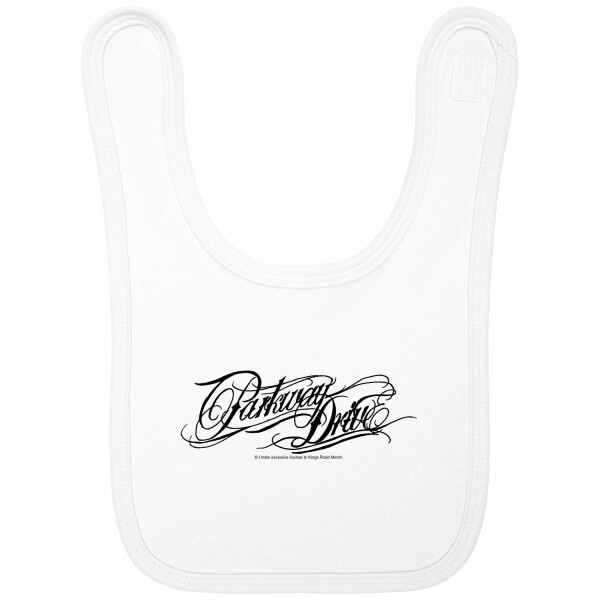 Parkway Drive (Logo) - Baby bib, white, black, one size