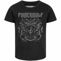 Powerwolf (Crest) - Girly Shirt, schwarz, mehrfarbig, 104