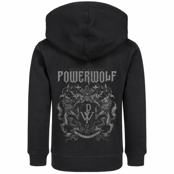 Powerwolf (Crest) - Kids zip-hoody, black, multicolour, 140