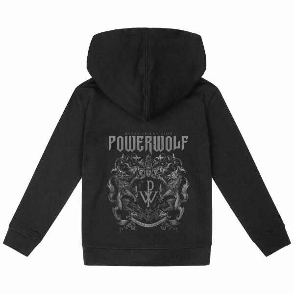 Powerwolf (Crest) - Kids zip-hoody, black, multicolour, 140