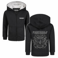 Powerwolf (Crest) - Kids zip-hoody, black, multicolour, 140