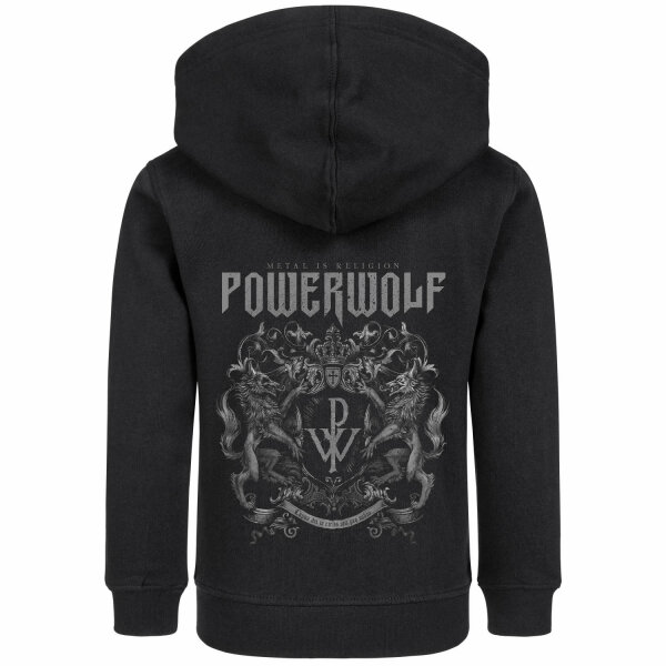 Powerwolf (Crest) - Kinder Kapuzenjacke, schwarz, mehrfarbig, 152