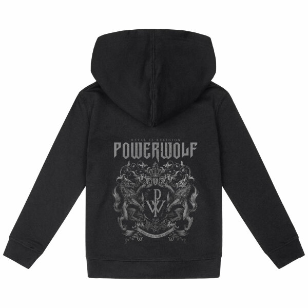 Powerwolf (Crest) - Kinder Kapuzenjacke, schwarz, mehrfarbig, 152